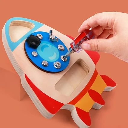 Nut Assembly Rocket Toy - nut and bolt toy and assembly rocket toy for kids, fine motor skills and screwdriver play set, a thoughtful educational gift encourages thinking suitable for various ages nice - My toys - Image 8