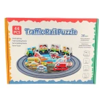 Traffic Rail Puzzle Track - traffic track puzzle and road building set for kids, assembling toy and imaginative play, a thoughtful educational gift practical design builds skills lightweight design nice - My toys