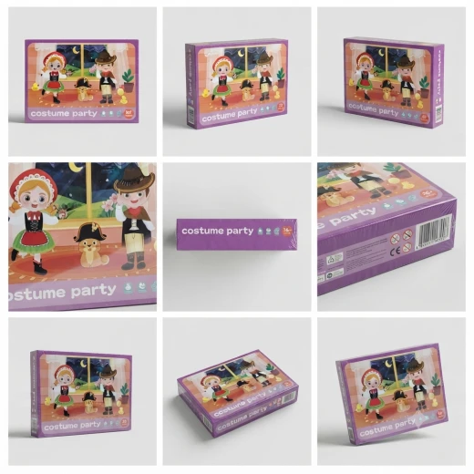 Costume Party Puzzle - costume party puzzle and jigsaw puzzle for kids for kids, shape matching and imaginative theme, a thoughtful educational gift improves focus safe design encourages group play nice - My toys - Image 3