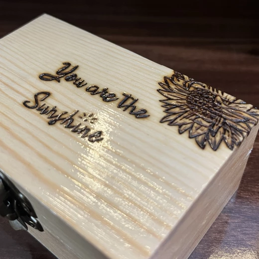 Wooden Jewelry Box with Sunflower Design by Star Zone – Elegant Decorative Storage Box for Jewelry and Accessories 11×7×4.6 cm - star zone - Image 3