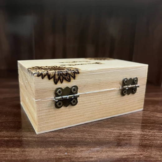 Wooden Jewelry Box with Sunflower Design by Star Zone – Elegant Decorative Storage Box for Jewelry and Accessories 11×7×4.6 cm - star zone - Image 5