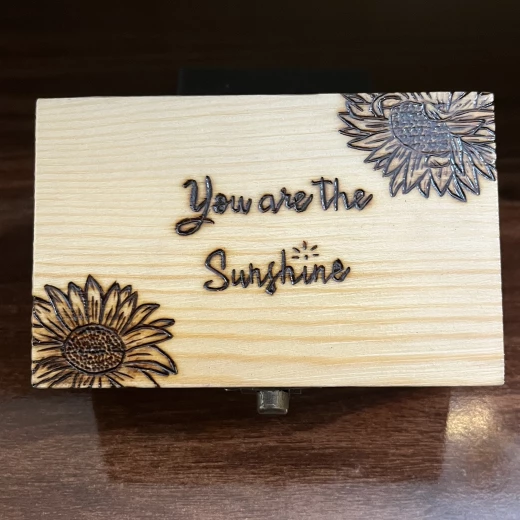 Wooden Jewelry Box with Sunflower Design by Star Zone – Elegant Decorative Storage Box for Jewelry and Accessories 11×7×4.6 cm - star zone - Image 6