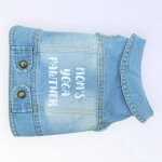 Pet Clothes Dog Jeans Jacket Cool Blue Denim  for Small Medium Dogs Clothes(M) - Best buddies