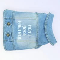 Pet Clothes Dog Jeans Jacket Cool Blue Denim  for Small Medium Dogs Clothes(M)