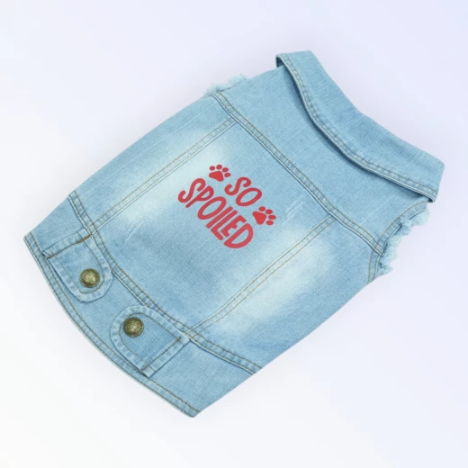 Pet Clothes Dog Jeans Jacket for Small Medium Dogs (XL) - Best buddies - Image 2