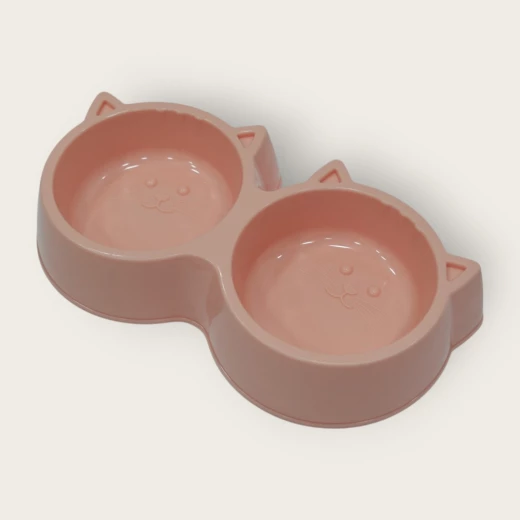 وعاء مزدوج للقطط - لون خوخي - بيست باديز - Image 3