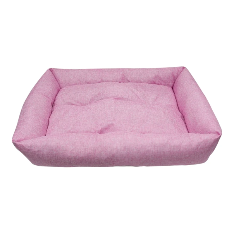 Large Rectangular Pet Bed, Pink, 63 × 74 × 15 cm, Comfortable Sleeping and Resting Space for Cats and Dogs, Practical Design for Everyday Indoor Use and Pet Comfort - Best buddies