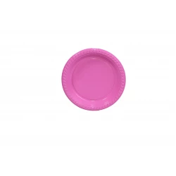 Plastic Plates Round Pink 22 cm -  10 PCS