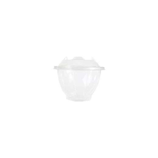 Plastic Containers Round PET Clear Hinged 1000 cc - 100 PCS - RZ Products - Image 2