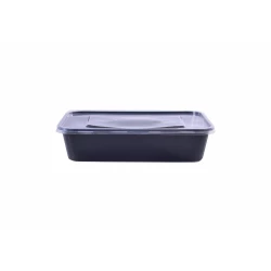 RZ Rectangular Black Microwave Container 500 g - 5 PCS