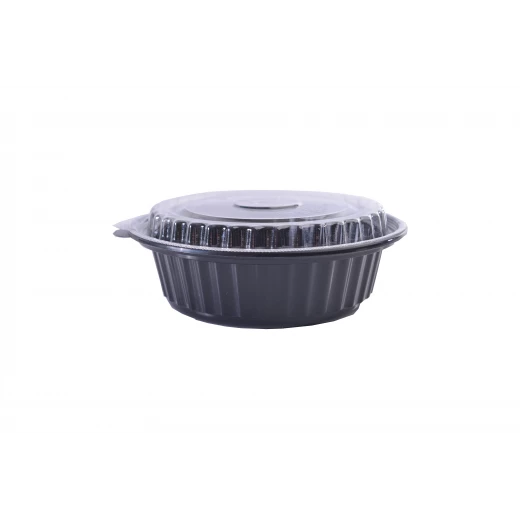 علب مايكرويف دائري اسود و غطاء سعة 1250 - 50 قطعة من ار زي - ار زي - Image 2