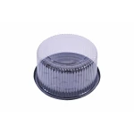 RZ Plastic Containers Round Black - Cake - 26cm with Lid - High - 1 Piece - RZ Products