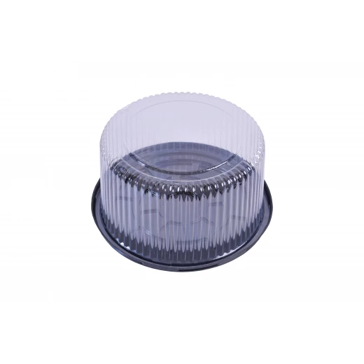 RZ Plastic Containers Round Black - Cake - 26cm with Lid - High - 1 Piece - RZ Products - Image 2
