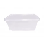 RZ Plastic Containers Rectangle Clear 2000 g Microwavable with Lid - 1 Piece - RZ Products