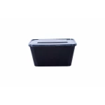 علب مايكرويف مستطيل اسود 1000 غرام 5 قطع من ار زي - ار زي