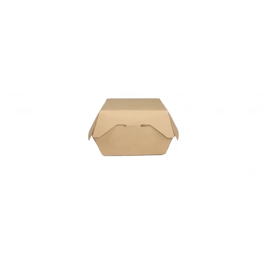 علبة ورقية برجر بني كبير - قطعة واحدة - ار زي - Image 2