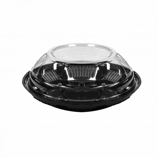 RZ Plastic Containers Round Black 26cm with Lid - 1 Piece - RZ Products - Image 2