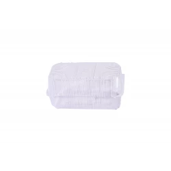 RZ Plastic Containers Rectangle Hinged Clear - 25 PCS