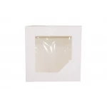 Paper Container - Cake - 35 5*35 5*10  cm - White - with Window - 5 PCS - RZ Products