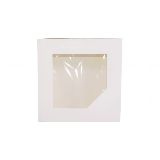 Paper Container - Cake - 35 5*35 5*10  cm - White - with Window - 5 PCS - RZ Products - Image 2