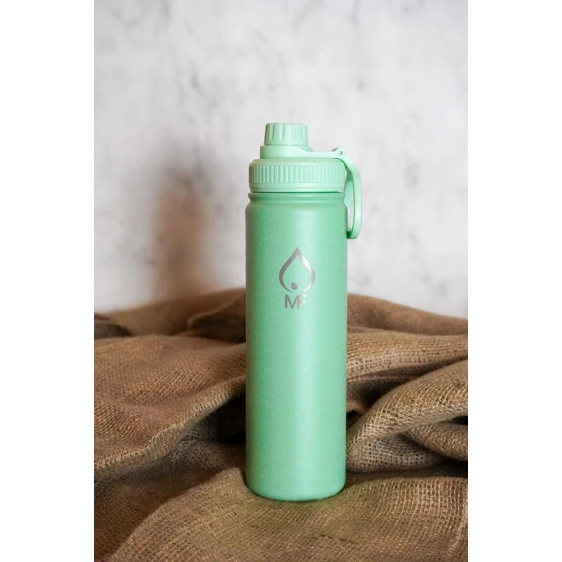 MF 650ml Stainless Steel Water Bottle, Double Wall Vacuum Insulated, Leak-Proof, Reusable, BPA-Free Flask, Keeps Drinks Hot or Cold for 24 Hours - MF
