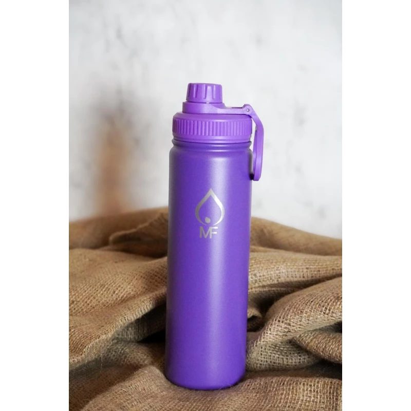 MF 650ml Stainless Steel Water Bottle, Double Wall Vacuum Insulated, Leak-Proof, Reusable, BPA-Free Flask, Keeps Drinks Hot or Cold for 24 Hours - MF