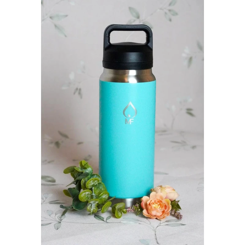 MF 800ml Stainless Steel Water Bottle, Double Wall Vacuum Insulated, Spill-Proof, Reusable, Keeps Drinks Hot or Cold for 24 Hours, BPA-Free Flask - MF