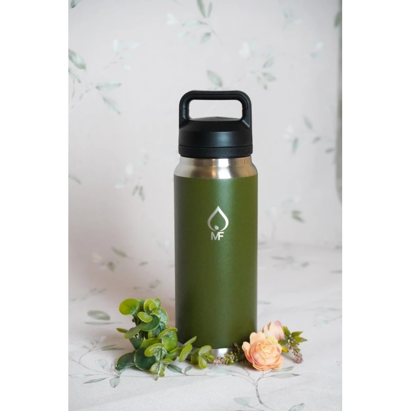 MF 800ml Stainless Steel Water Bottle, Double Wall Vacuum Insulated, Spill-Proof, Reusable, Keeps Drinks Hot or Cold for 24 Hours, BPA-Free Flask - MF