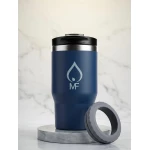 MF UltraSeal Pro Double-Wall Vacuum Insulated Stainless Steel Mug 400ml – 12+ Hour Hot & Cold Thermal Travel Cup with Dual Lid System (Direct Drink Lid + Can Holder Lid), Leak-Resistant Hygienic Beverage Keeper - MF