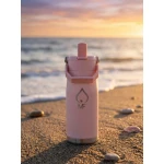 MF UltraTherm Pro Double-Wall Vacuum Insulated Stainless Steel Water Bottle 650ml – 12+ Hour Hot & Cold Thermal Flask with Built-in Straw Lid, Carry Handle, Leak-Resistant Hygienic School & Travel Bottle - MF