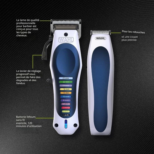 WAHL Color Pro Lithium Combi Kit, Complete Cutting Kit, Adjustable Lever for Length Control - Wahl - Image 6