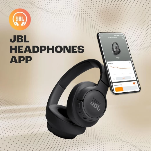 سماعات رأس  تيون 720BT اللاسلكية فوق الأذن , صوت بيور باس، بلوتوث 5.3، عمر بطارية يصل إلى 76 ساعة، شحن سريع، تصميم خفيف الوزن وقابل للطي – أسود من جي بي ال - جي بي ال - Image 5