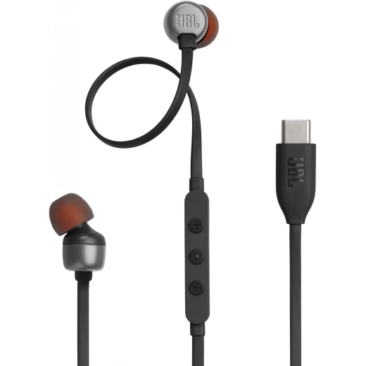 JBL TUNE 310C USB-C Wired Hi-Res In-Ear Headphones, Black JBL TUNE 310C USB-C Wired Hi-Res In-Ear Headphones, Black