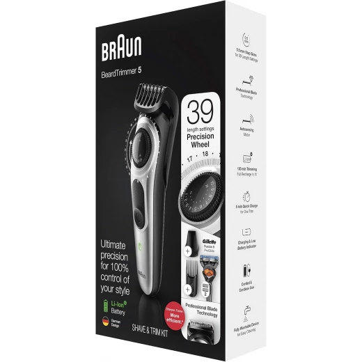 Braun Beard Trimmer BT5260, Hair Clippers for Men, Cordless - Braun - Image 2