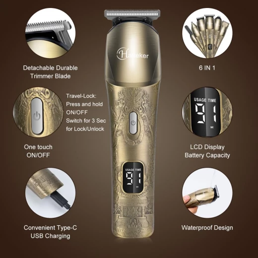 Hatteker Upgraded Beard Trimmer for Men Waterproof Cordless - Hatteker - Image 6