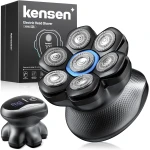 ماكينة حلاقة كينسن سكين هيد، 120 شفرة، سرعتان، رأس حلاقة 7، للرجال الصلع، ماكينة حلاقة الشعر - كينسين