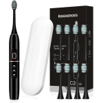 kingheroes Electric Toothbrush Set, Comes with 8 Brush Heads & Travel Case - kingheroes