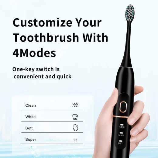 kingheroes Electric Toothbrush Set, Comes with 8 Brush Heads & Travel Case - kingheroes - Image 6