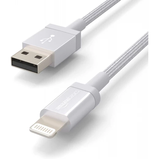 Amazon Basics USB-A to Lightning Charger Cable, Nylon Braided Cord, MFi Certified Charger for Apple iPhone - Amazon - Image 2