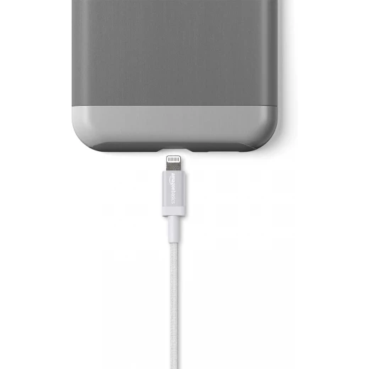 Amazon Basics USB-A to Lightning Charger Cable, Nylon Braided Cord, MFi Certified Charger for Apple iPhone - Amazon - Image 5