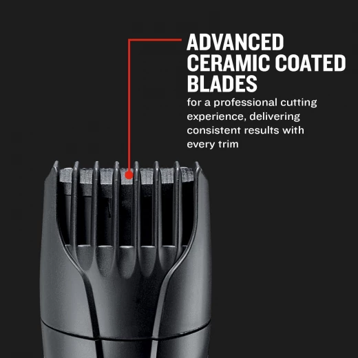 Remington Barba Beard Trimmer (Advanced Ceramic Blades, Pop-up Detail Trimmer, Adjustable Zoom Wheel, 9 Length Settings - Remington - Image 4