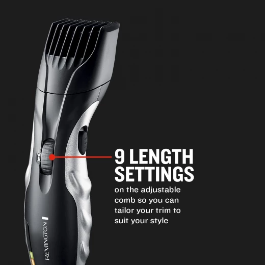Remington Barba Beard Trimmer (Advanced Ceramic Blades, Pop-up Detail Trimmer, Adjustable Zoom Wheel, 9 Length Settings - Remington - Image 6