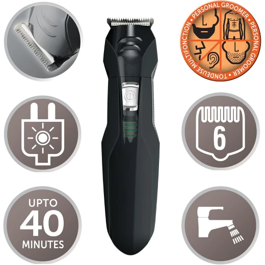 Remington Beard Trimmer Edge (Versatile: Face & Body Hair, Steel Blades, 4 Interchangeable Heads + 6 Combs - Remington - Image 5