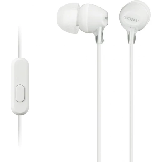 سماعات رأس ستيريو من سوني MDR-EX15AP WT داخل الأذن خفيفة الوزن مع إمكانية التحكم عبر الهاتف الذكي (أبيض) سماعات رأس ستيريو من سوني MDR-EX15AP WT داخل الأذن خفيفة الوزن مع إمكانية التحكم عبر الهاتف الذكي (أبيض)