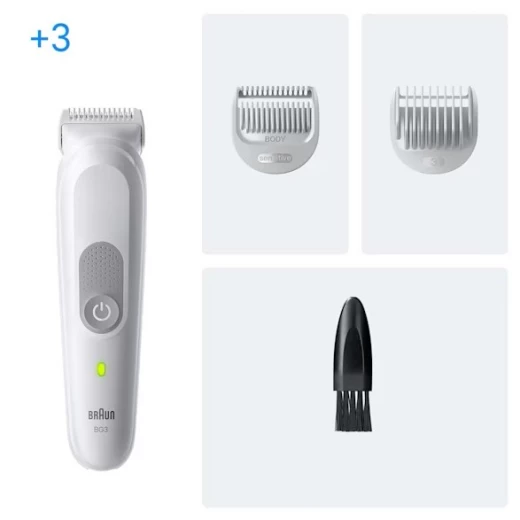 Braun Series 3 Body & Face Groomer Trimmer 2 Combs Cleaning Brush - Braun - Image 7