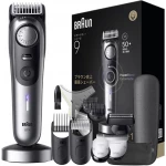 Braun Series 9 Beard Trimmer 4 Combs 3 Attachments Beard Template Charging Stand Pouch Carrying Case Cleaning Brush - Braun