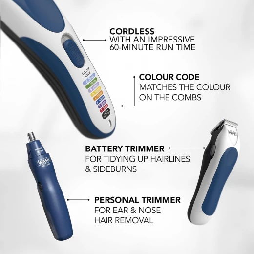Wahl Colour Pro Cordless 3-in-1 Hair Cutting Kit, Rechargeable Hair Clipper - Wahl - Image 6