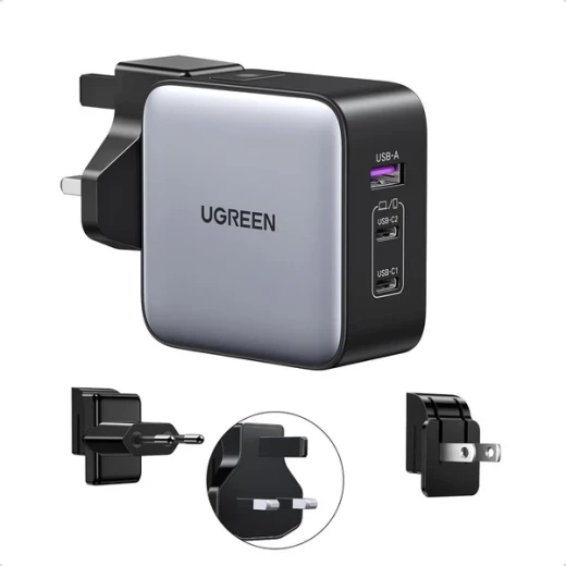 Ugreen Nexode wall charger, 2x USB-C + USB, 65W Ugreen Nexode wall charger, 2x USB-C + USB, 65W