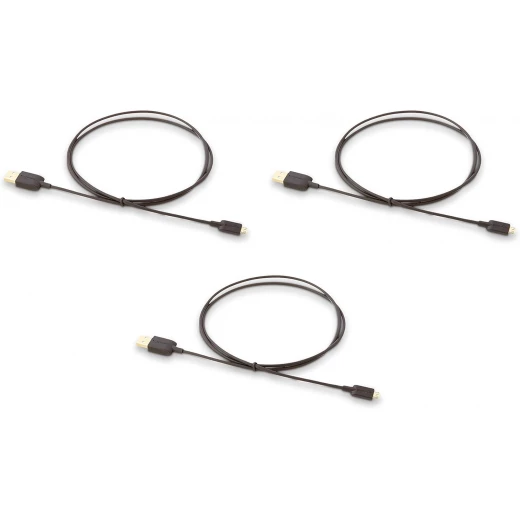 كيبل شحن سريع USB-A الى Micro USB من 3 قطع، سرعة نقل 480 ميجابت في الثانية مع مقابس مطلية بالذهب، USB 2.0، 3 قدم، اسود من امازون - امازون - Image 2