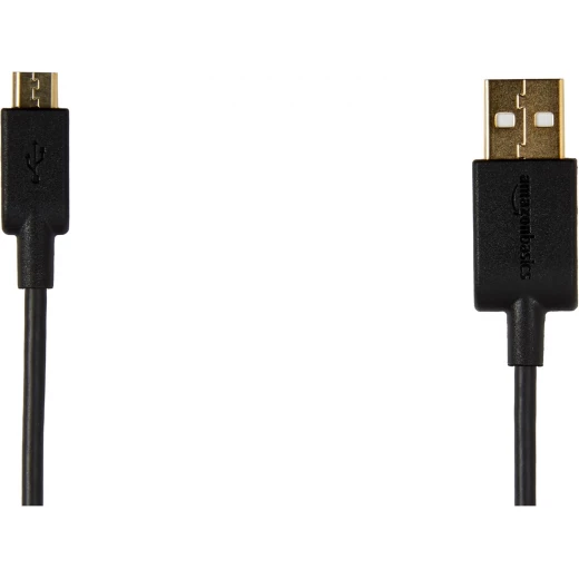 كيبل شحن سريع USB-A الى Micro USB من 3 قطع، سرعة نقل 480 ميجابت في الثانية مع مقابس مطلية بالذهب، USB 2.0، 3 قدم، اسود من امازون - امازون - Image 5
